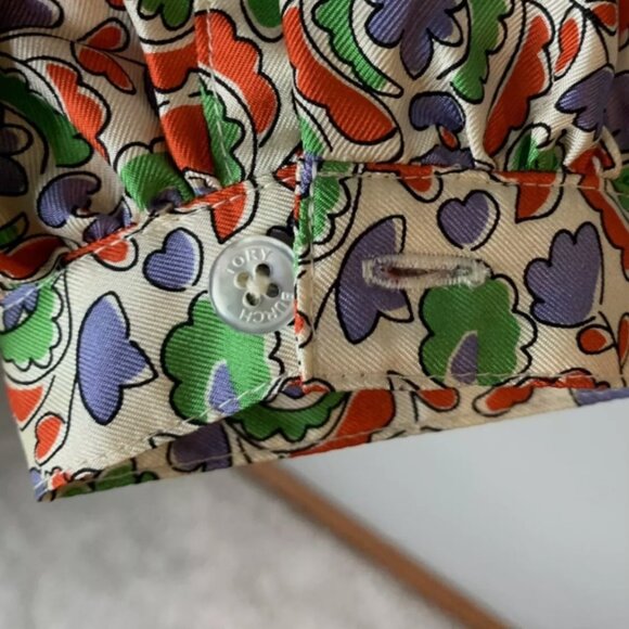 NWOT Tory Burch Legacy Silk Multi Floral Off-The-Shoulder Top Blouse XS $369 - Picture 8 of 12